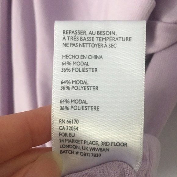 🪴 Urban Outfitters Silence + Noise Lavender Ribbed Tunic Twist Top - Picture 10 of 13